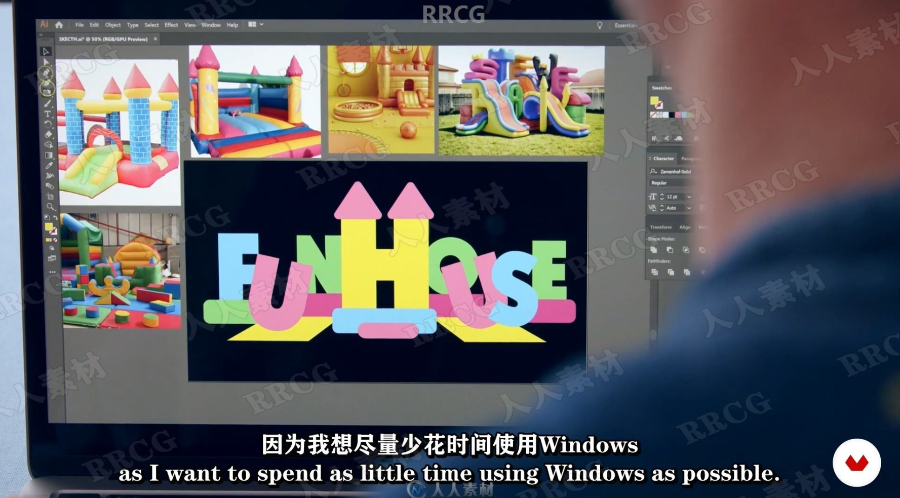 【中文字幕】c4d卡通彩色充气3d字体设计完整制作流程视频